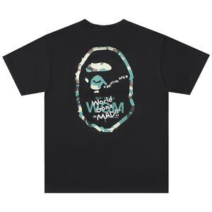 Bape Woodland Camo Big Ape Head T-Shirt Black | A Bathing Ape